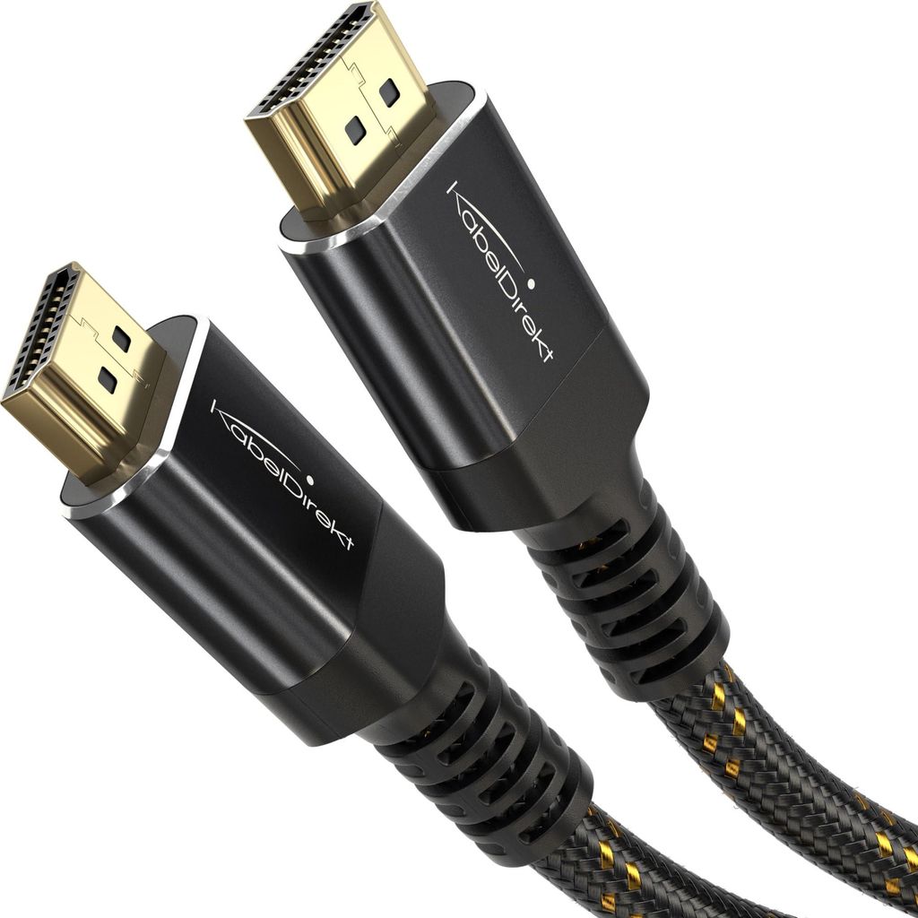 KabelDirekt – 8K & 4K HDMI-Kabel 2.1b – 5m – 48G, Metall & Produktbild 