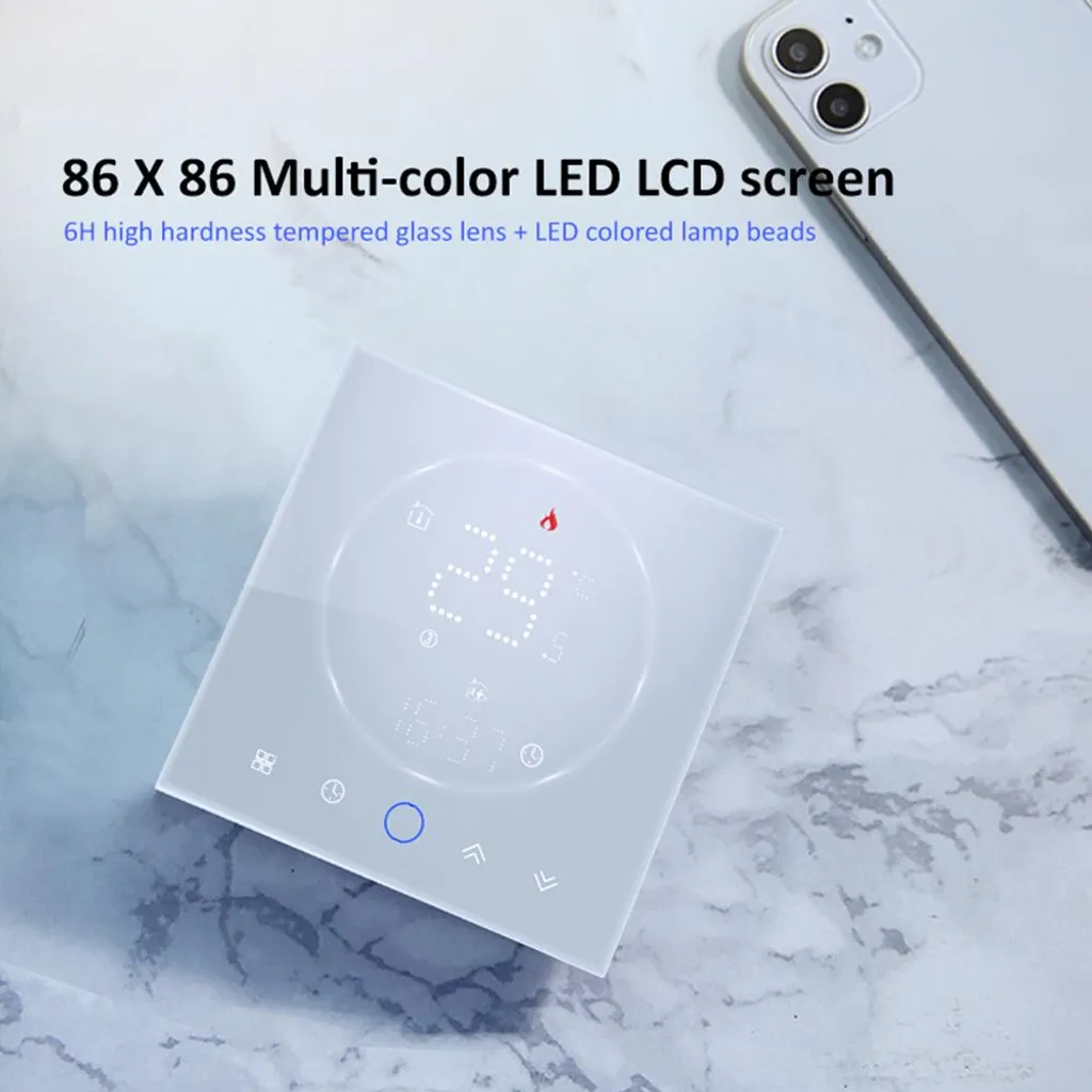 Régulateur de température mural intelligent et programmable eau 3A - 6