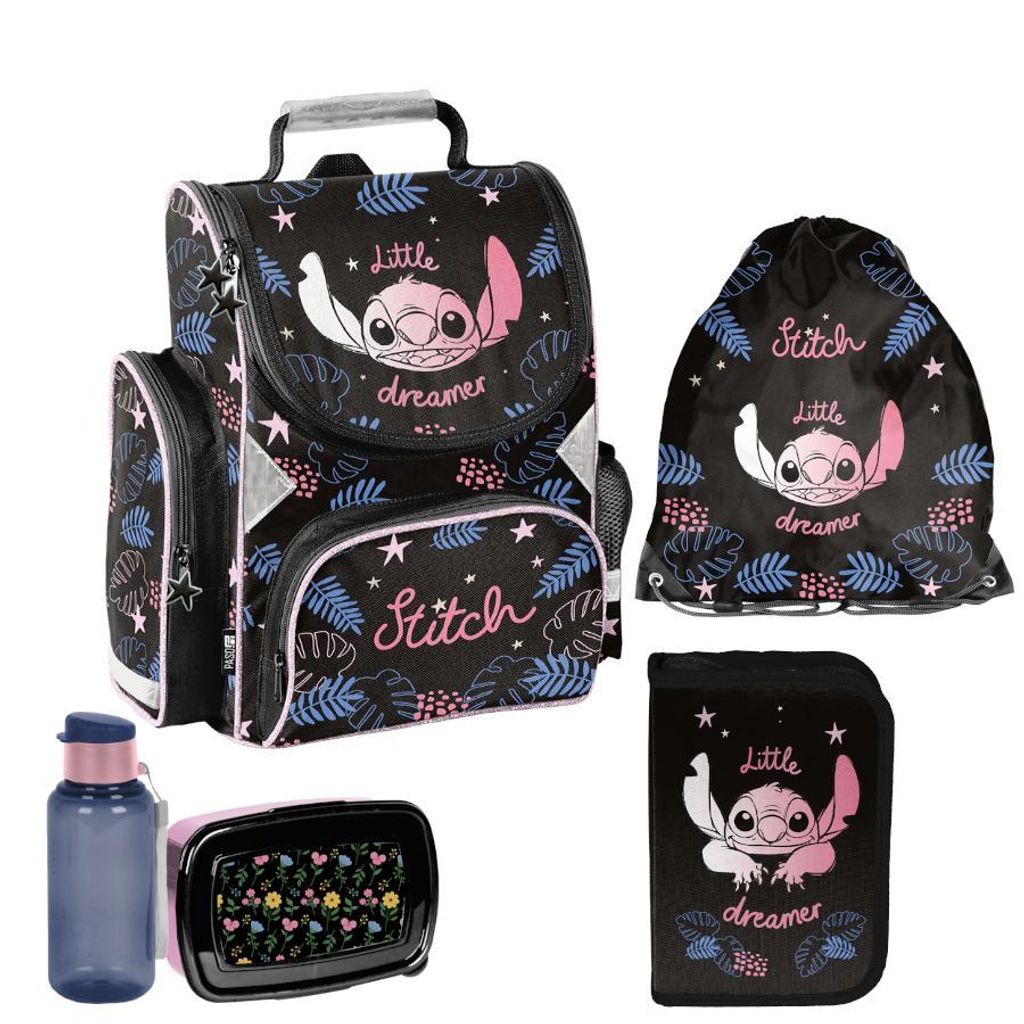 Mega Schulset – STITCH 5-teiliges Schulranzen-Set Für Produktbild 