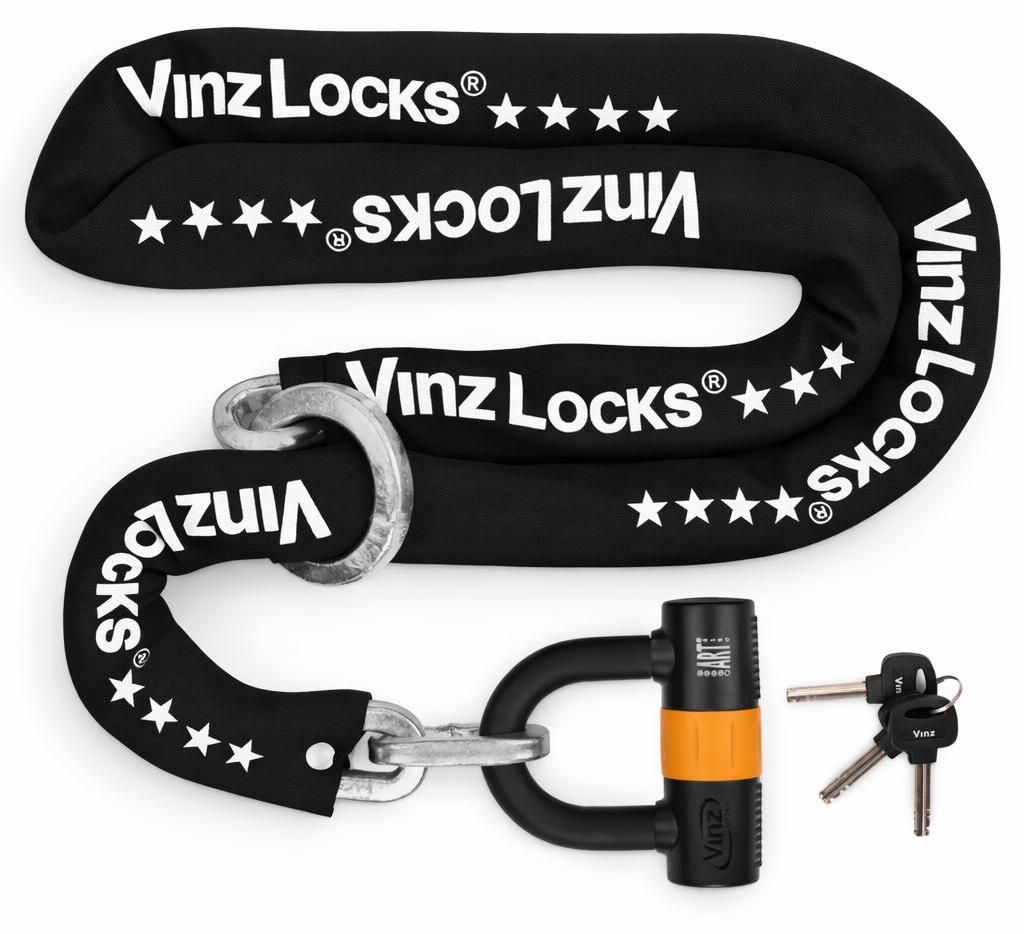 VINZ Trivor Kettenschloss ø11mm | ART 4 Zertifikat | Motorradschloss Kette Mopedschloss | sicheres Motorrad schloss Roller & E-scooter & Panzersch...