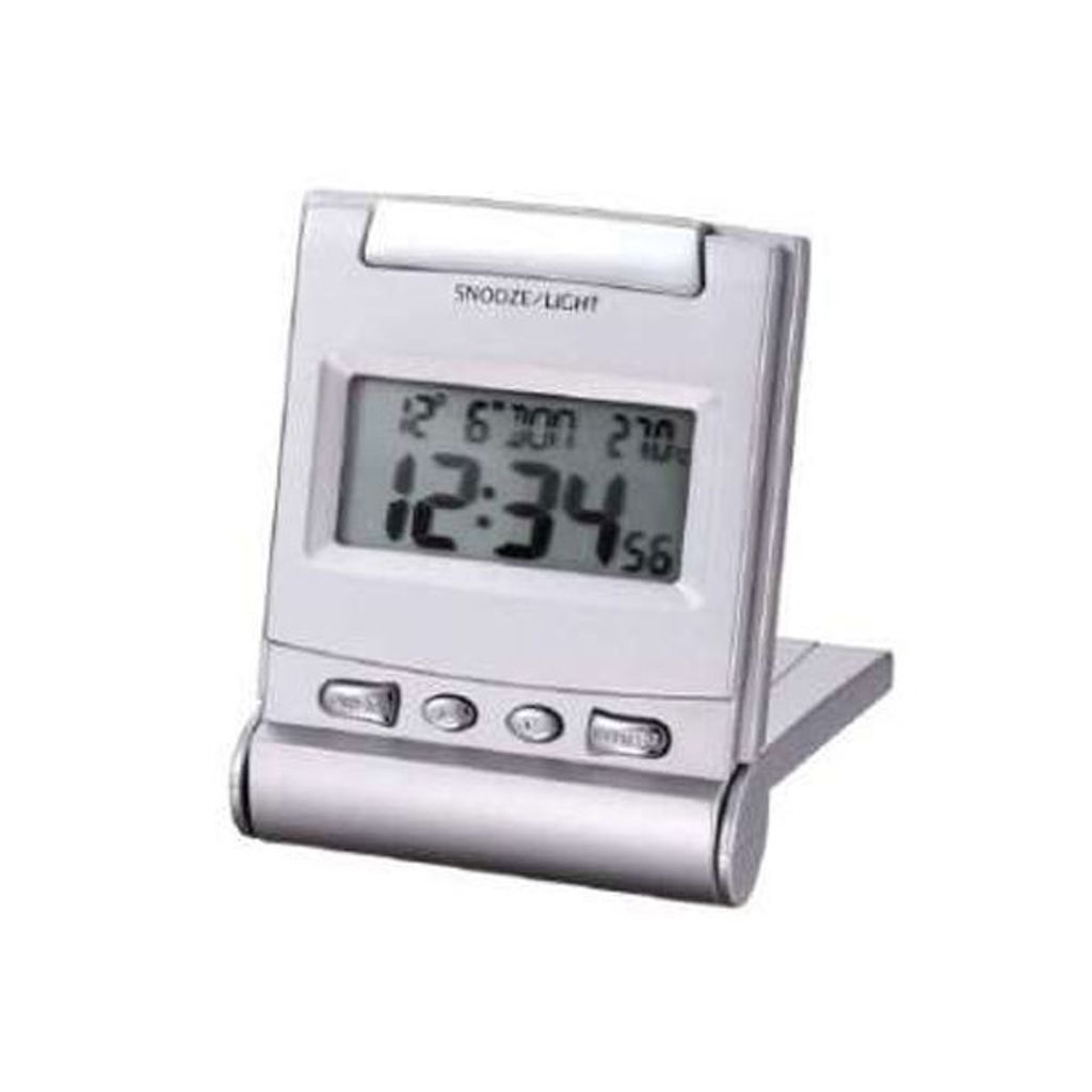 Technoline Travelclock silver, 69 x 20 x 90 mm, 1 x AAA: Produktbild 