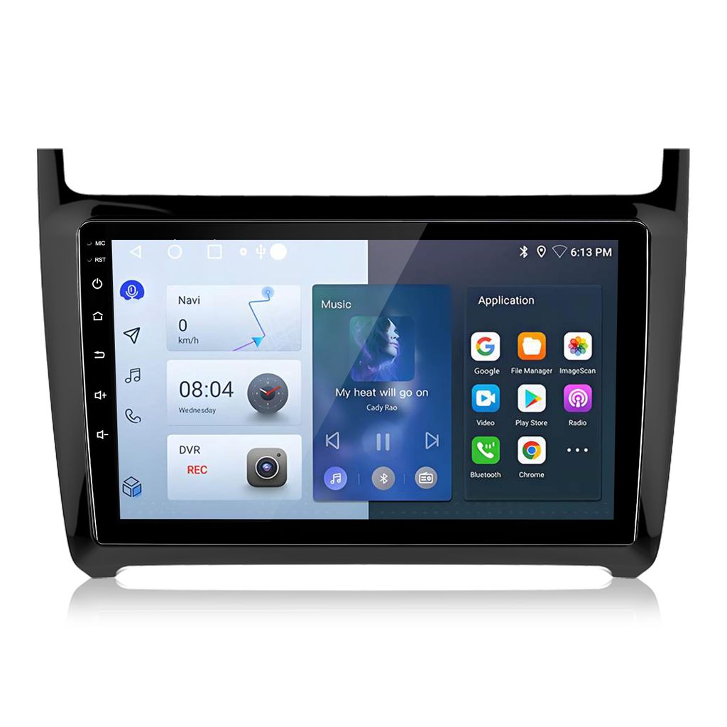 9''HD Für VW Polo 5 2008-2020 Andriod13 6+128G Carplay 8kern android auto Autoradio 4GSIM GPS DAB+ Navi WIFI RDS FM