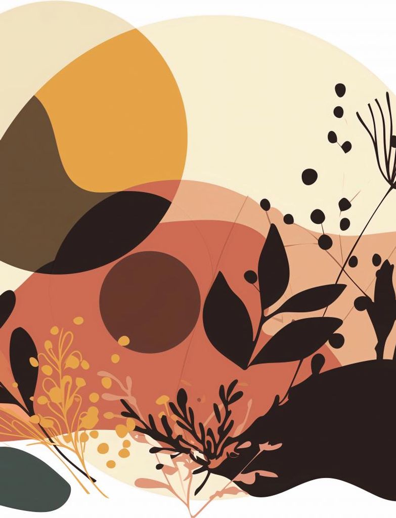 Plakat 64x90cm Sonnenuntergang im Garten