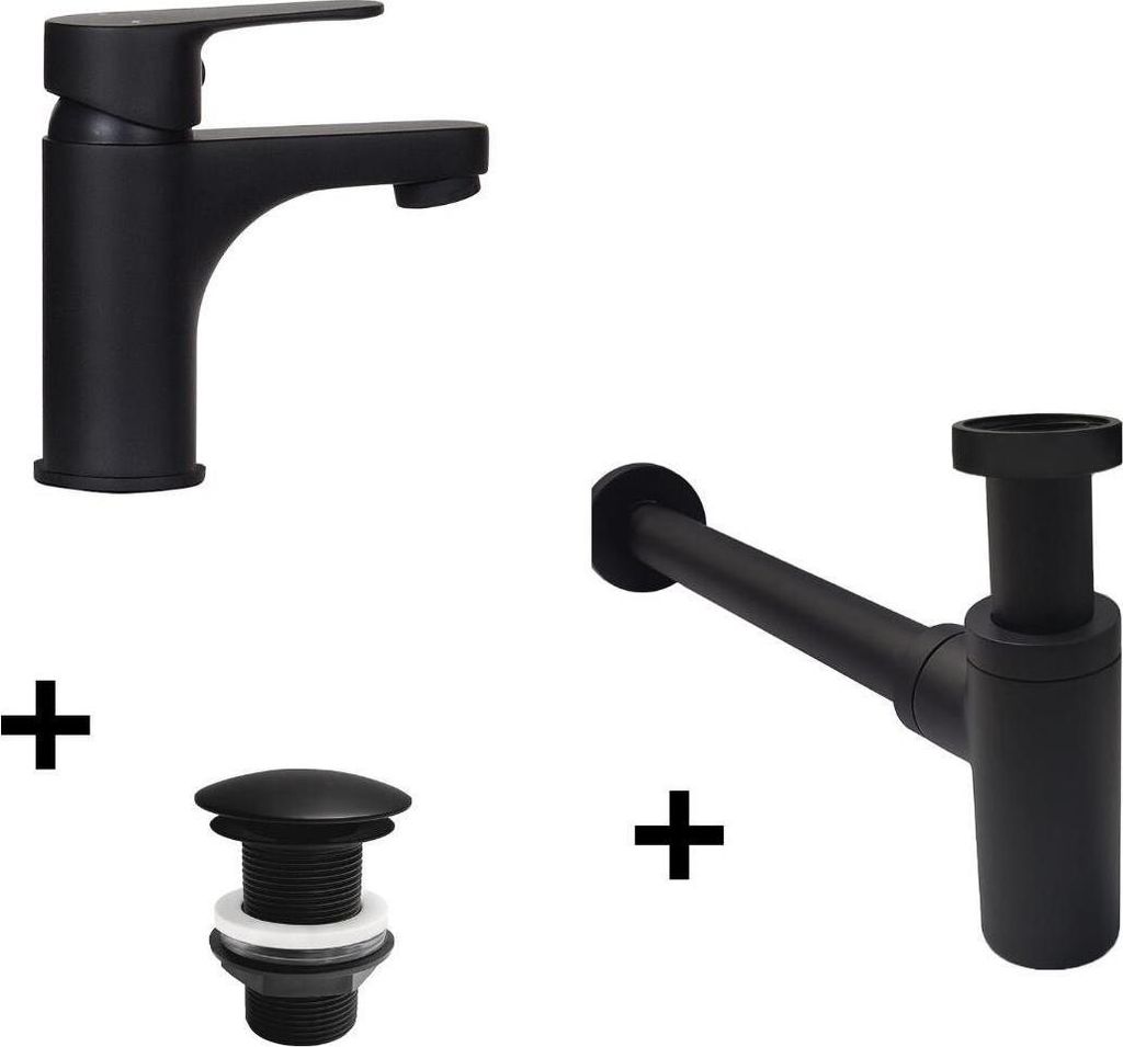 Grifo de pico bajo bajo GRIFO + tapón LIV + sifón SIMON