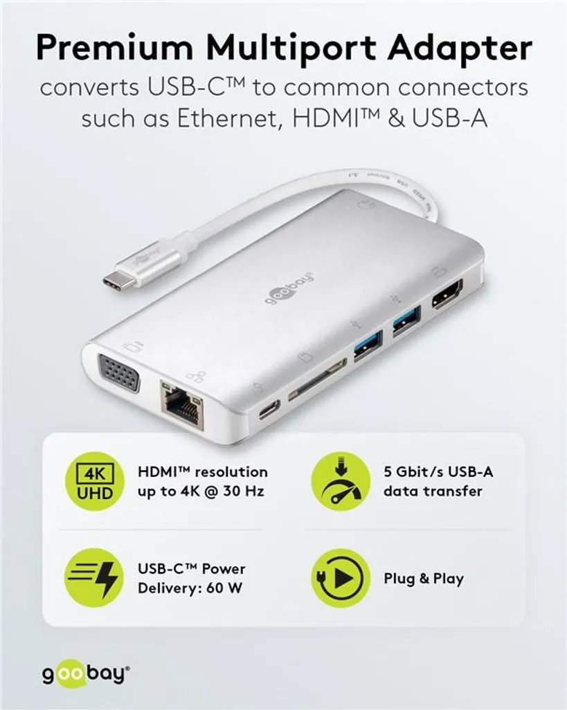 Adaptateur USB-C vers HDMI et USB Hub Multiport pour PC et MacBook - 3