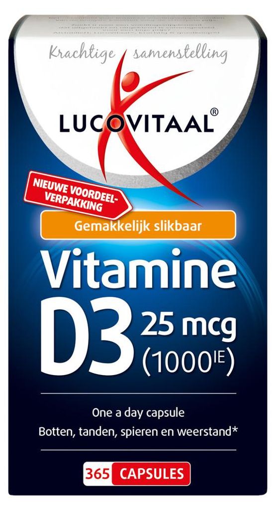 Vitamin D3 25 mcg 365 Kapseln MAXI POT Produktbild 