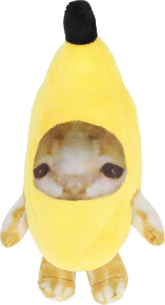 Peluche Gatto Banana 30cm - Pupazzo Morbido e Antistress per Regali