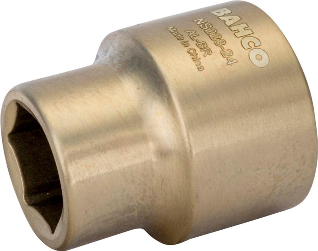 Bahco 1-Steckschlüssel-Einsatz aus Aluminiumbronze mit 22-mm-Sechskantprofil, funkenfrei