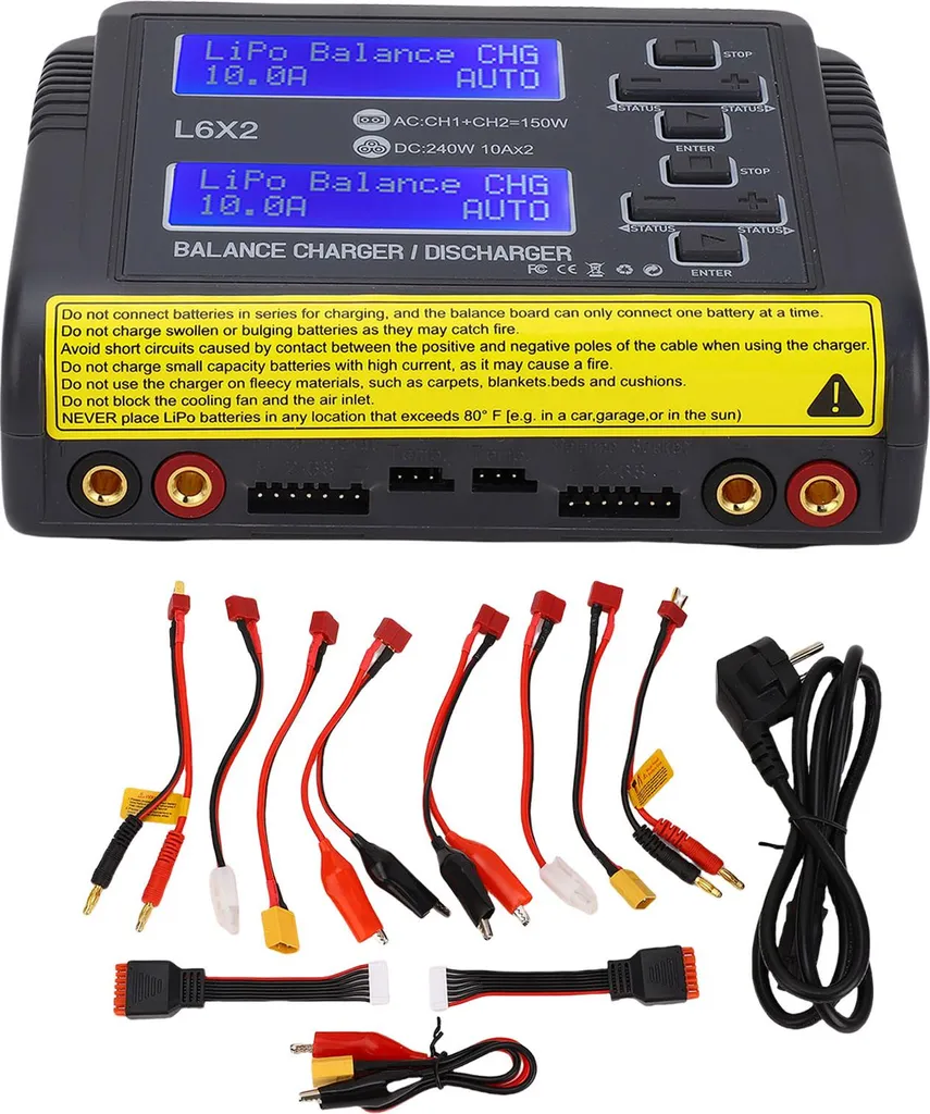 Chargeur Lipo Balance Discharge 100-240V pour Li-Ion LiFe NiMH Dual RC