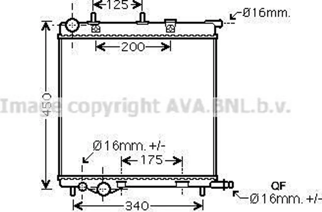 Radiateur de Refroidissement Moteur pour C3 Aircross, Peugeot 2008 et 207