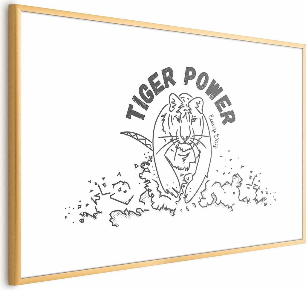 Posterpapier Poster - Tiger Power 60x40 cm Tiere g-A-0173-ao-a