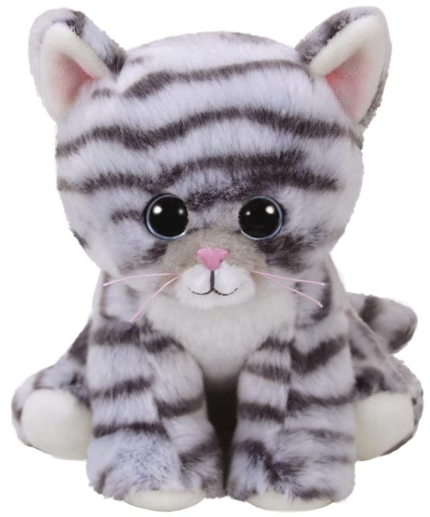 TY 42304 Tabby Cat Millie, sivá mačka 15cm, Beanie Babies, Obrázok produktu 