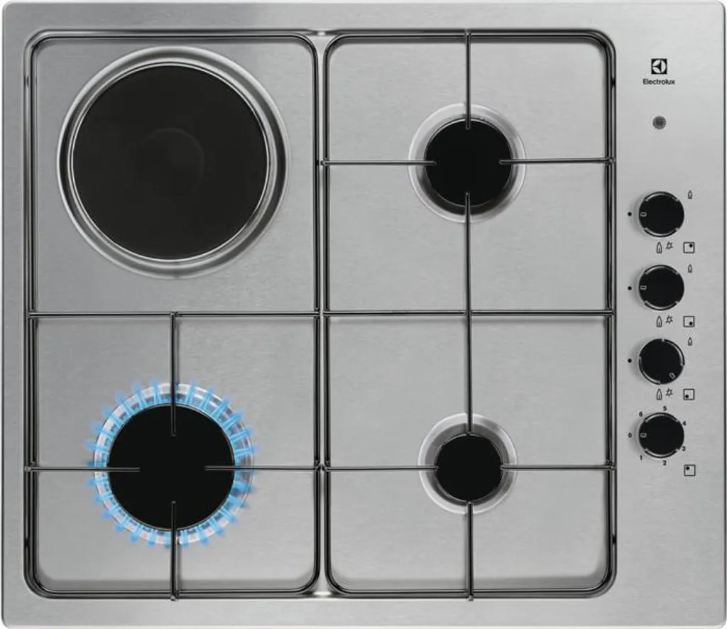 Table de Cuisson Gaz Sécurisée Electrolux EGL62821OX Inox 58 cm