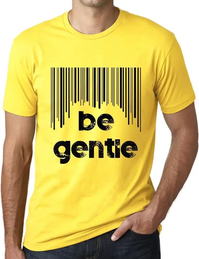 Herren Grafik T-Shirt Barcode ist schonend – Barcode Be Gentle – Öko-Verantwortlich Vintage Jahrgang Kurzarm Lustige Druck Geburtstag Geschenk...