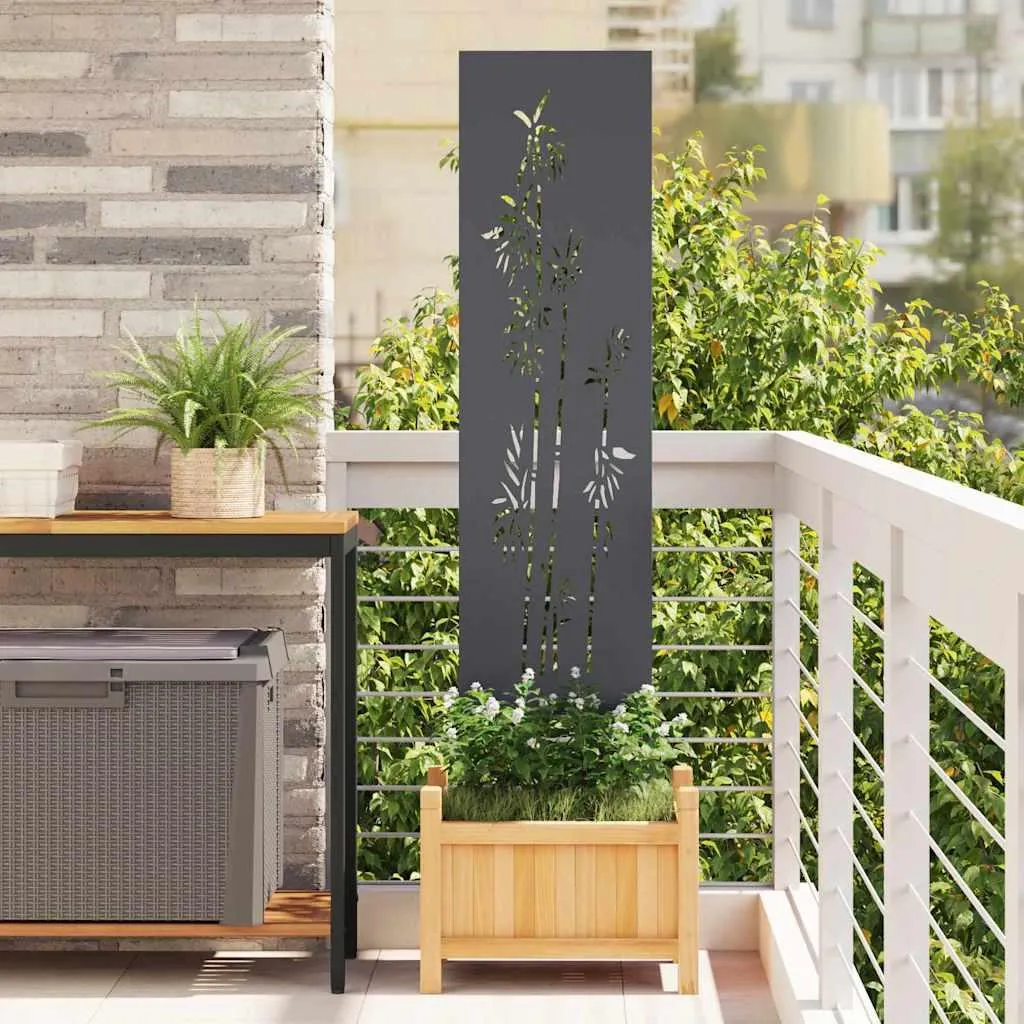 Schermo Privacy Giardino Floreale Antracite 32x140 cm | Design Moderno