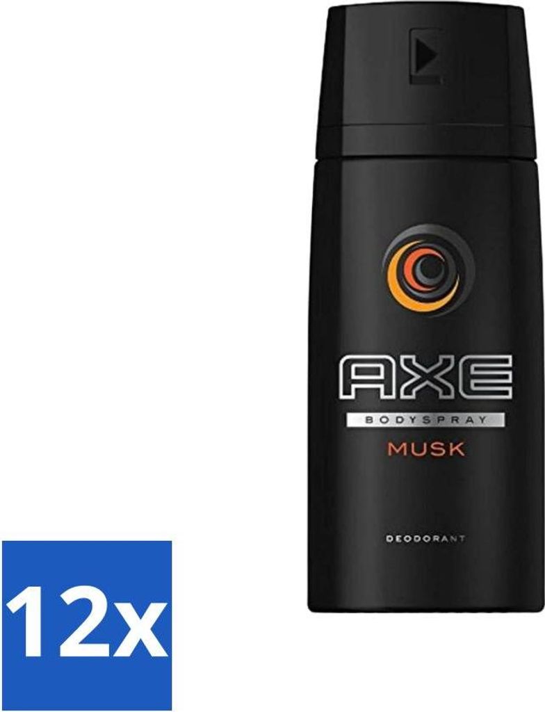 Ax - Deodorant-Bodyspray - Moschus - 150 ml - Vorteilspack - 12 Stücke