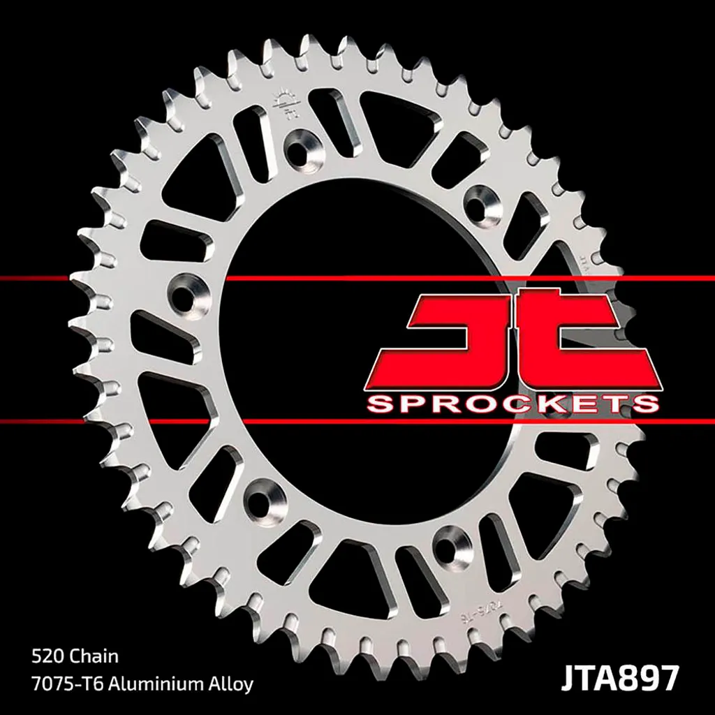 Pignon JT Sprockets 52Z Aluminium pour Compétition Moto et Cross-Enduro