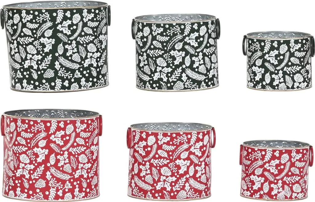 Décoration de Noël ESPRIT Home rouge vert : le set complet de 5 cartes