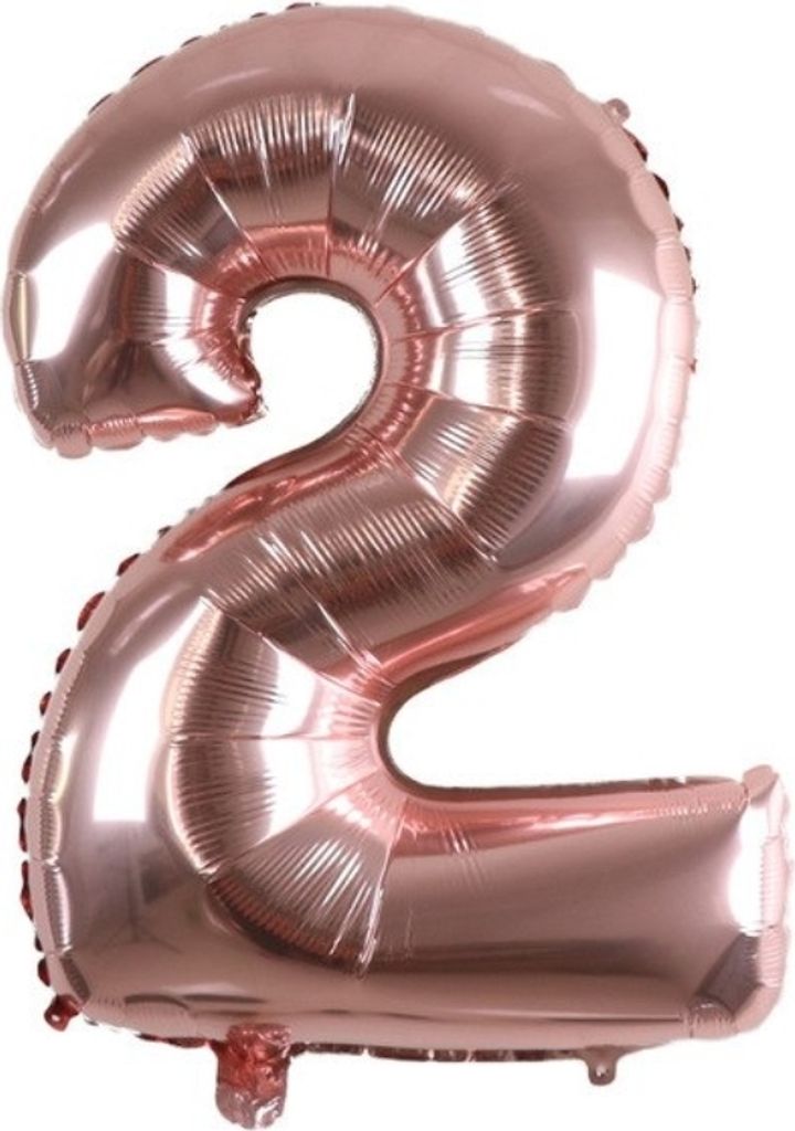Zahl Luftballon XL 75CM Nummer Folienballon Rose 2
