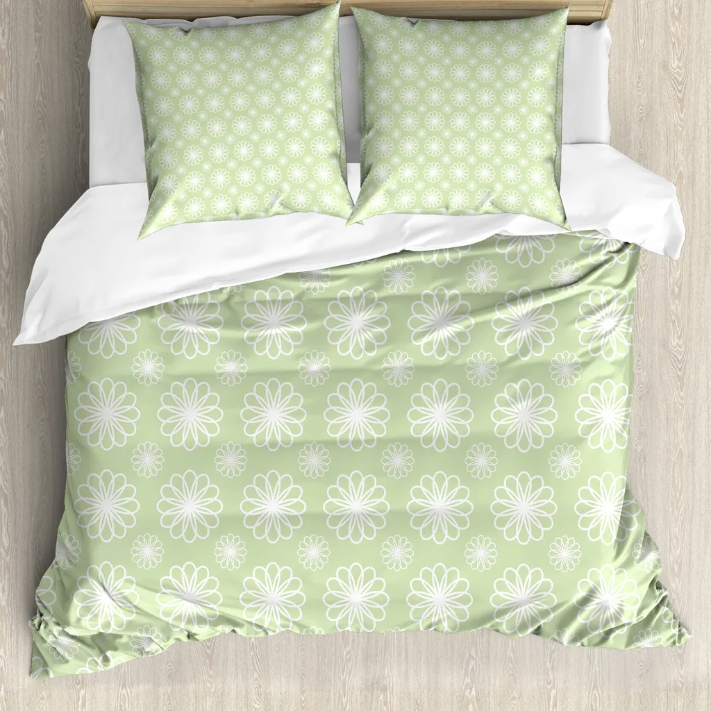 Copripiumino 155x220 Antiacaro ABAKUHAUS Verde: Lavabile e Resistente
