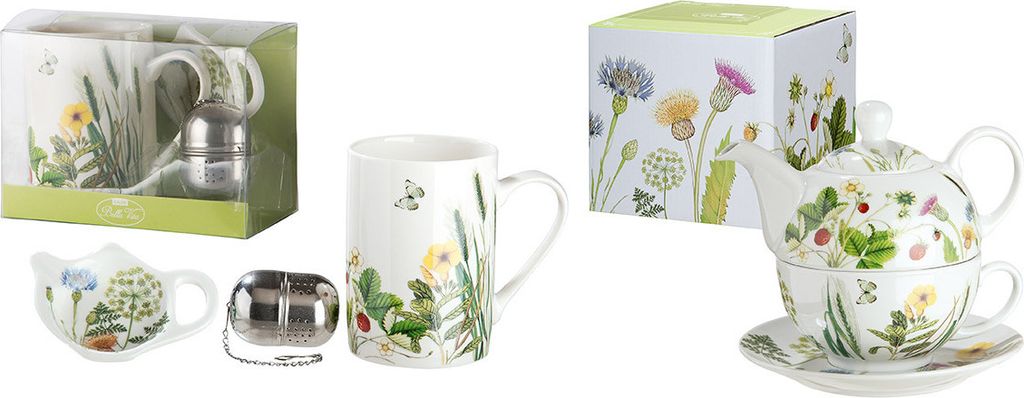 Gilde Tea for one 'Wild Flowers', 16 cm, crema / bunt Immagine del prodotto 
