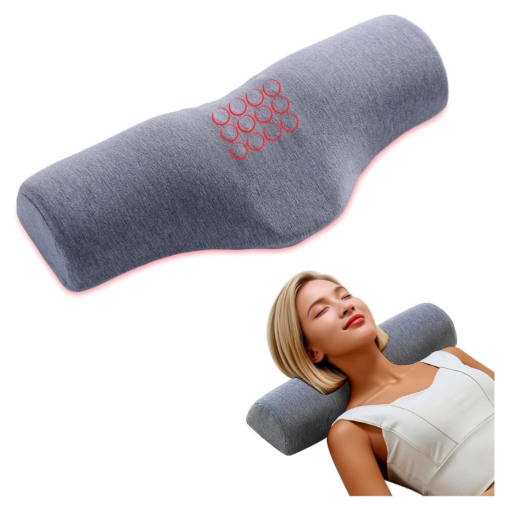 Orthopädisches Nackenkissen aus Memory Foam, Ergonomisches Nackenstützkissen mit Massagepunkten und verstärkter seitlicher Stütze, für Seiten-...