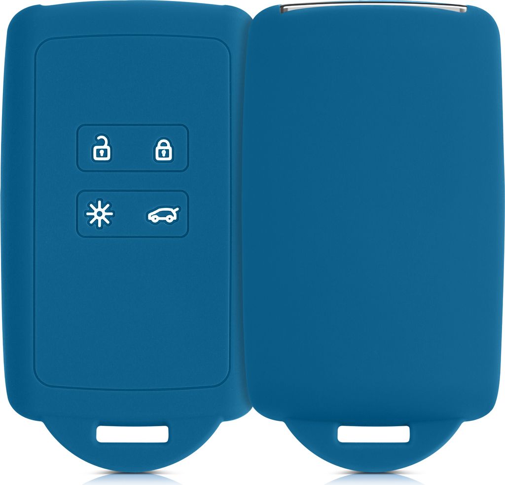 kwmobile Autoschlüssel Hülle kompatibel mit Renault 4-Tasten Smartkey Autoschlüssel (nur Keyless Go) - Silikon Schutzhülle Schlüsselhülle Cov...