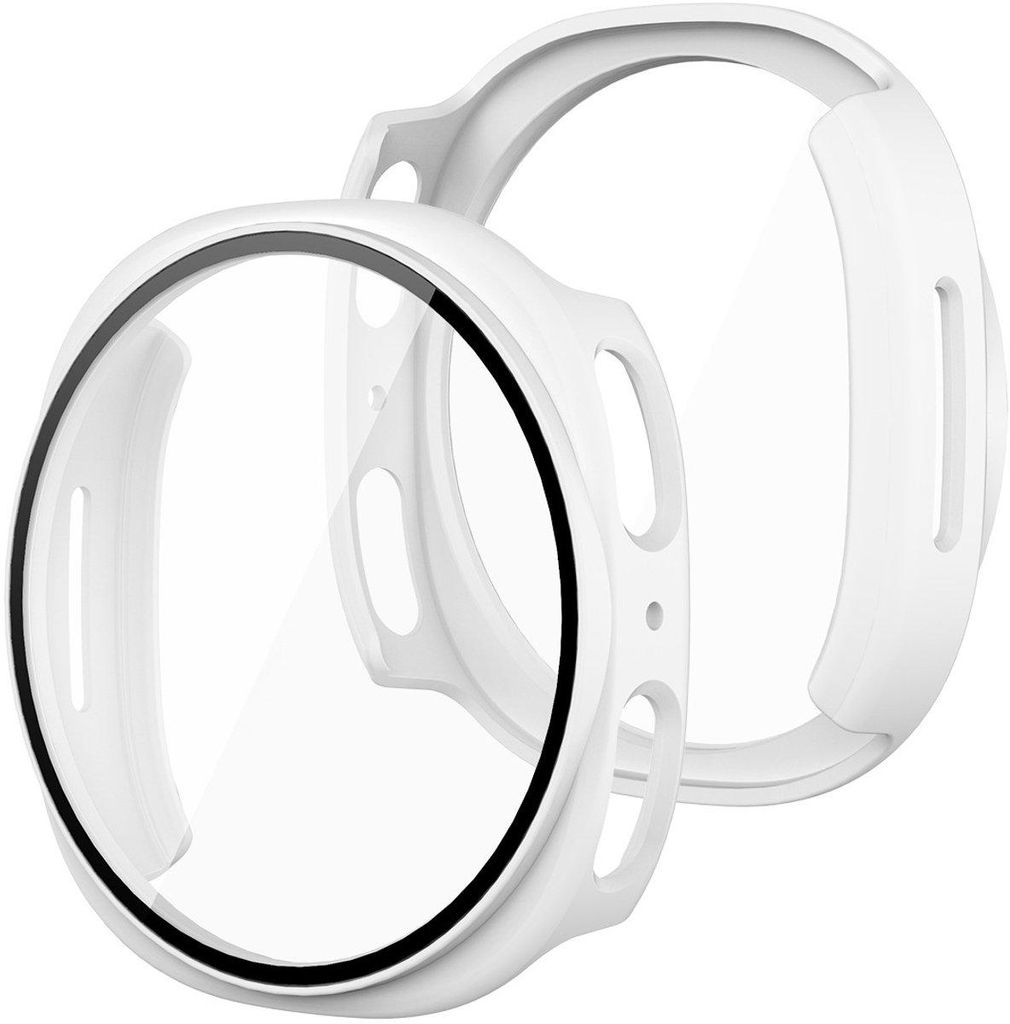 Stravo Displayschutzhülle für Samsung Galaxy Watch 8 40 mm, vollständiger Schutz, passgenau, kratzfest, stoßfest, Rundumschutz, Weiß