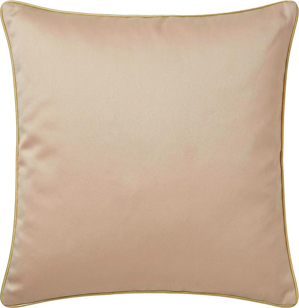 Kissenbezug Satinbaumwolle Queen Beige Mit Goldener Spitze Dekorativ 40X40