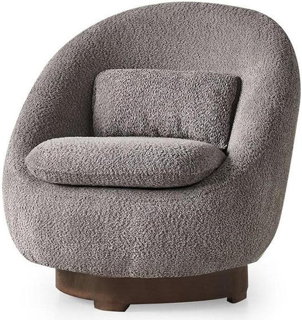 Wohnzimmer Sessel Grau Sitz Luxus Design Polstermöbel Moderne Einrichtung