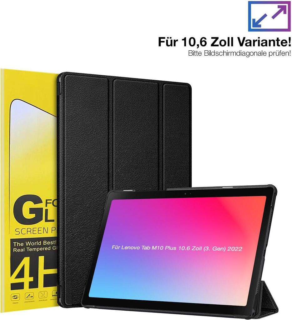 Schutzhülle + 2x 4H Displayfolie für Lenovo Tab M10 Plus Produktbild 