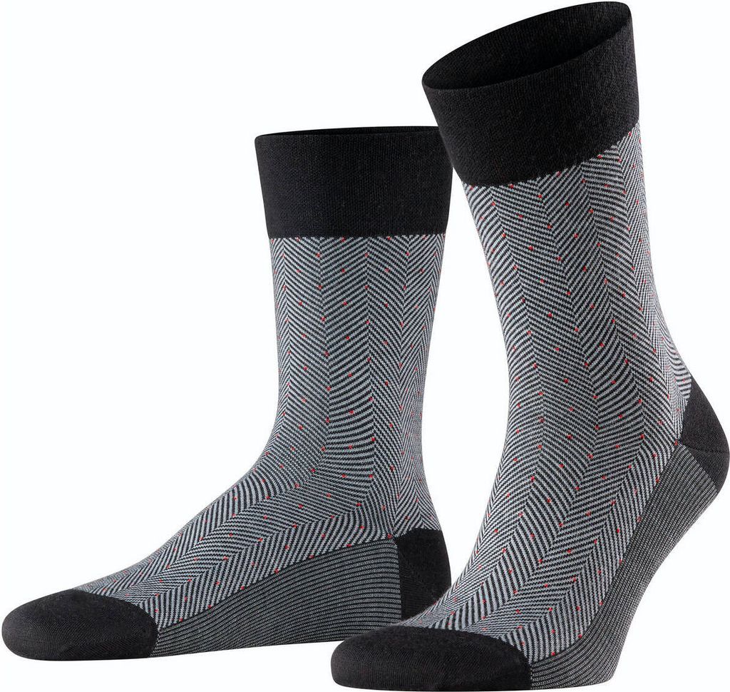 FALKE Sensitive Herringbone Socken Herren black 45-46