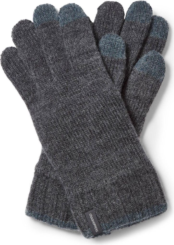 Craghoppers - Logo - Winterhandschuhe - Aus recycelten Materialien CG2196 (S-M) (Schwarz/Schwarzer Pfeffer)