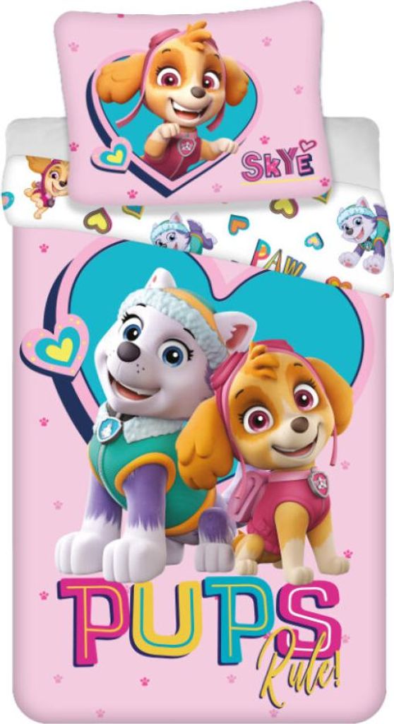 Paw Patrol Pups Rule Bettwäsche 140×200cm, 70×90 cm Mikrofaser