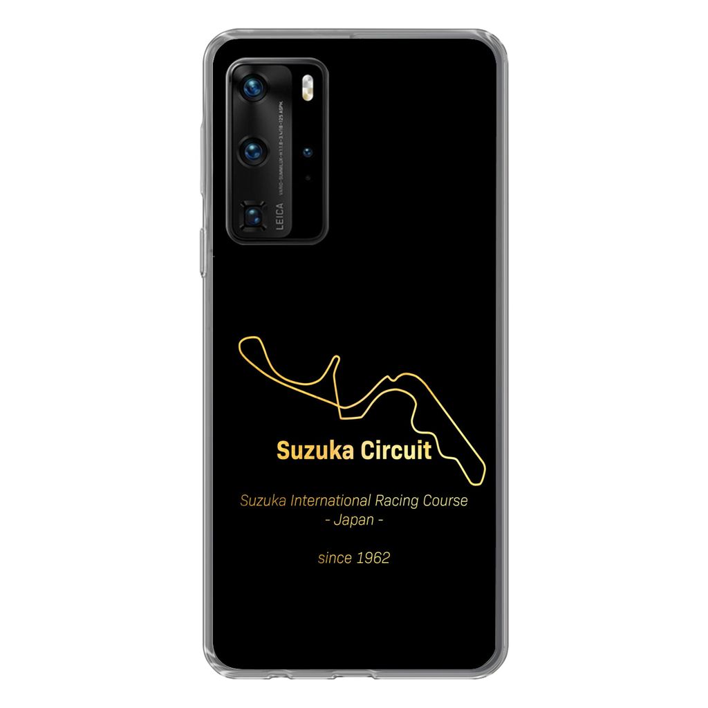 MuchoWow Handyhülle Schutzhülle Hülle für Huawei P40 Pro Suzuka - F1 - Rennstrecke Silikon Softcase Handy Hülle - Schutz