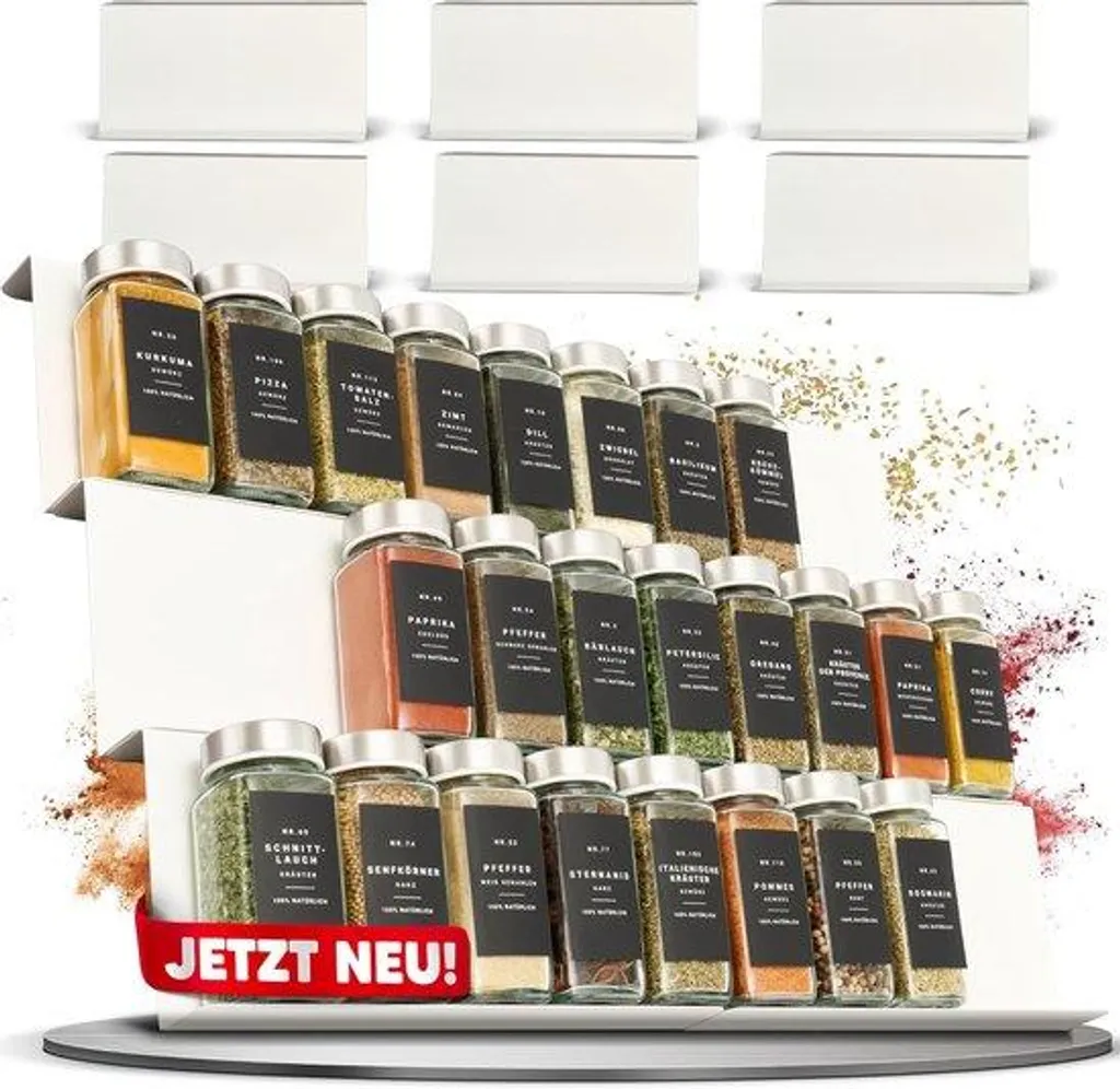 Étagère à herbes aromatiques pour cuisine ordonnée - Métal blanc 30cm