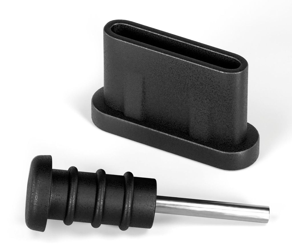 USB-C Staubschutzkappen Set für Ladebuchse + Kopfhörer Produktbild 