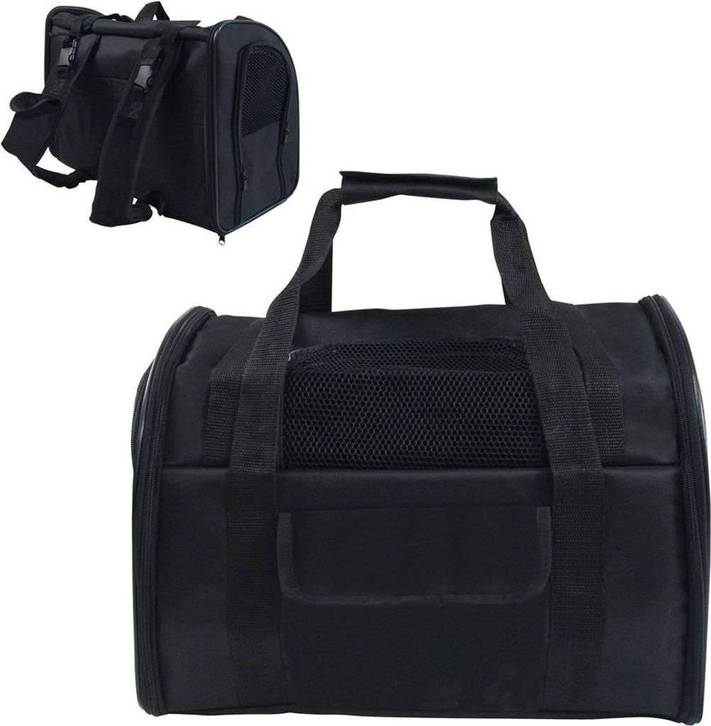 Rucksack für Haustiere Gloria Kangaroo Schwarz 41 x 30 x 21 cm