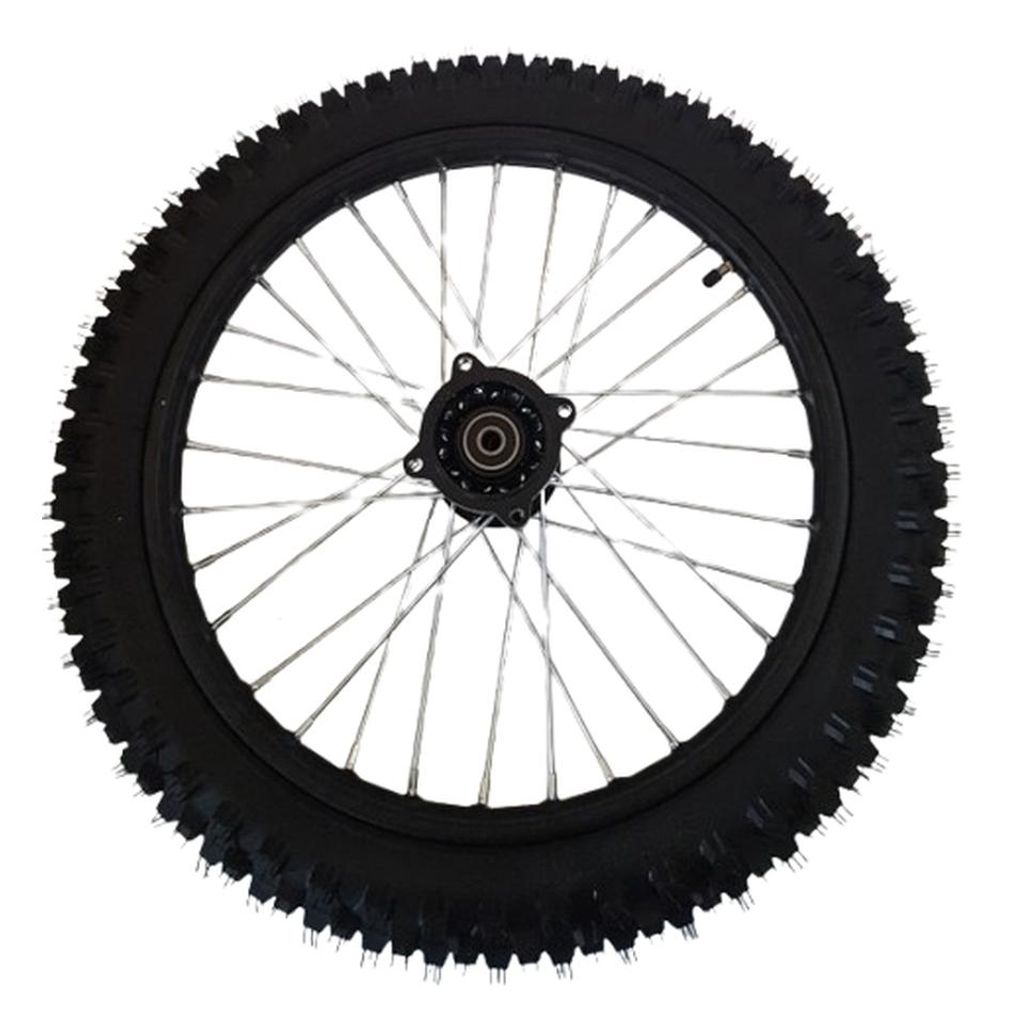 Dirtbike Komplettrad Pitbike Stahlfelge Ersatzreifen vorne Produktbild 