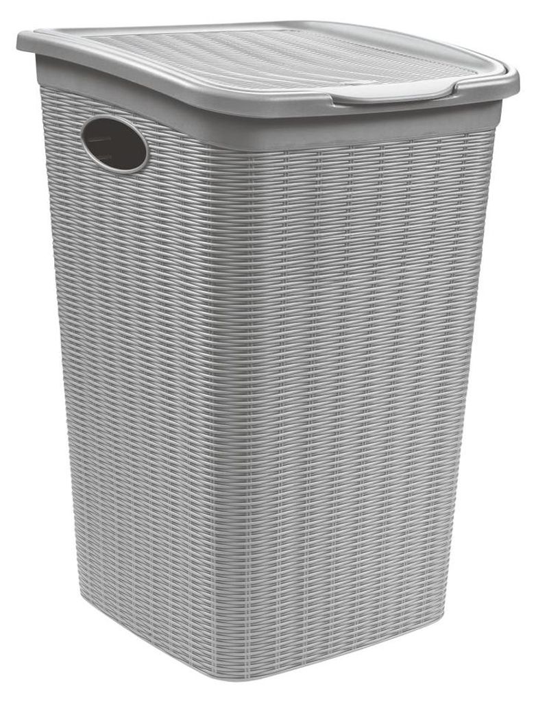 Wäschekorb Elegance 50 l, grau Produktbild 