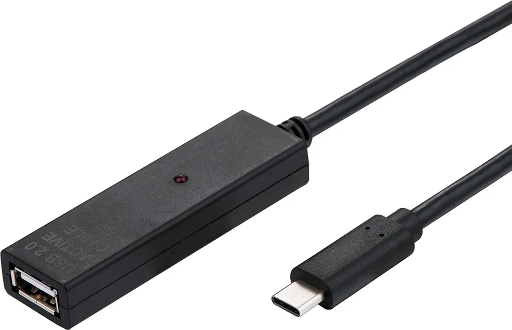 Valeur 12.99.1114 Câble USB 2.0 Type A vers USB C Noir de 20 Mètres