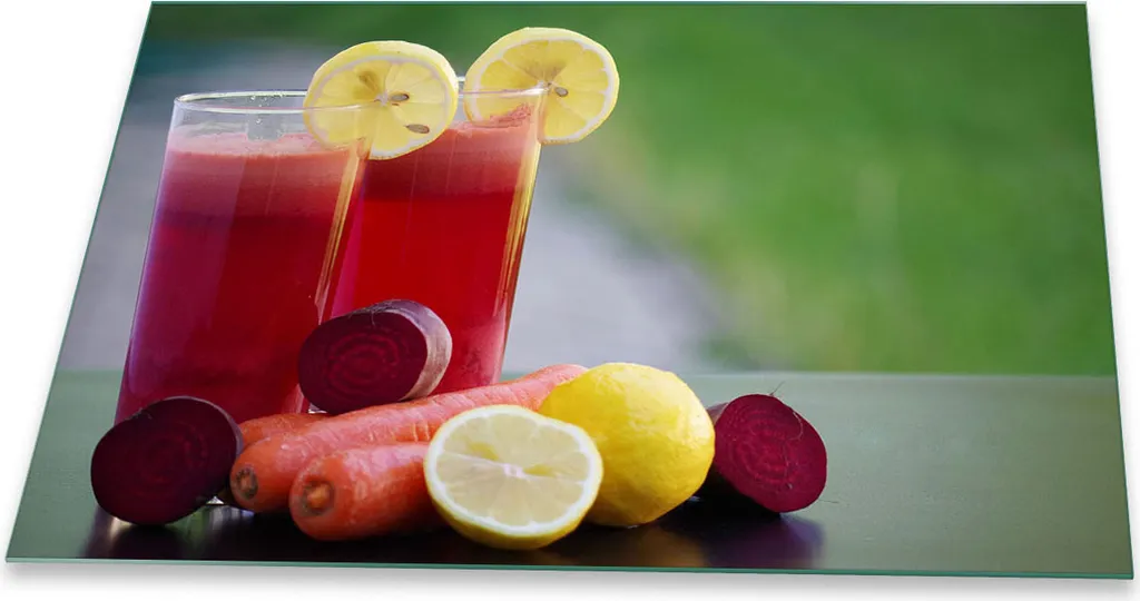 Copri Piano Induzione 80x52 Glass Cover - Red Food Edition