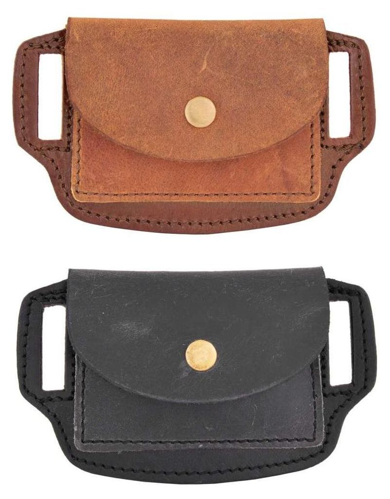 Leder Gürteltasche Portemonnaie, Used-Look, Schwarz Produktbild 