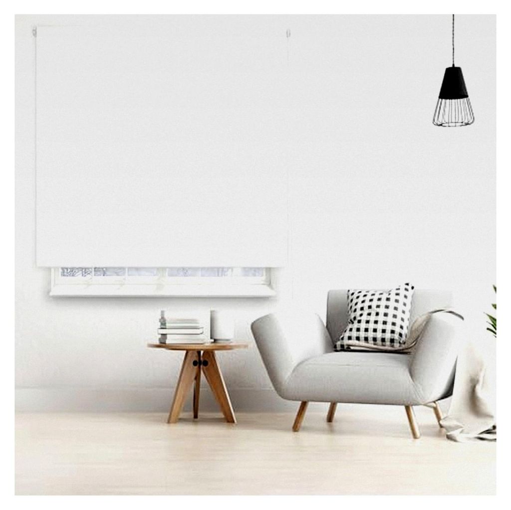 Transparentes Rollo nach Maß | Weiß | 60 x 250 cm (Breite x Höhe) Stoffgröße 57 x 245 cm | lichtdurchlässige Rollos für Fenster