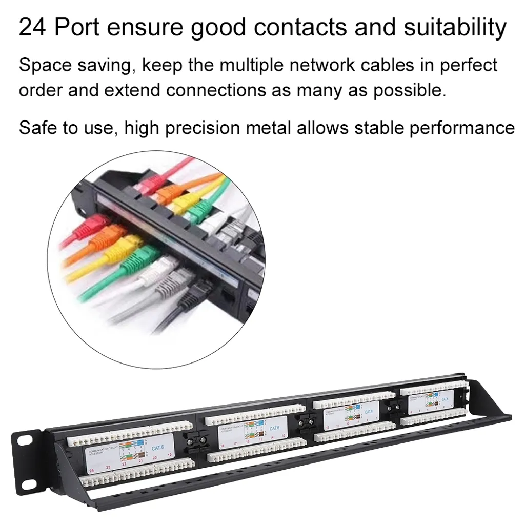 Pannello Patch CAT6 24 Porte | Rack per Rete Ethernet 19" - 6