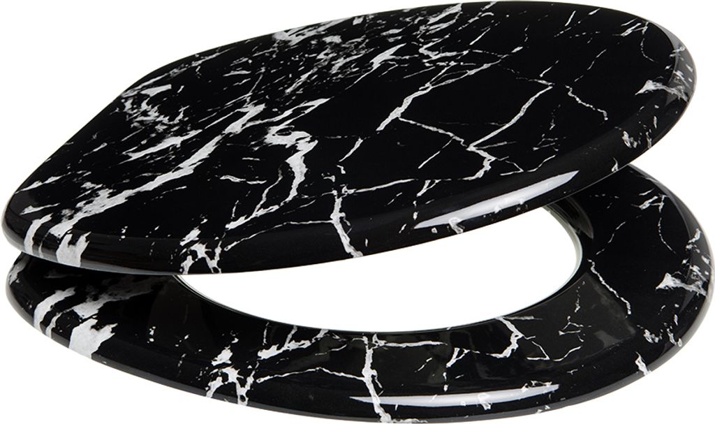 SANILO® WC-Sitz Marmor Schwarz, Toilettendeckel direkt vom Produktbild 