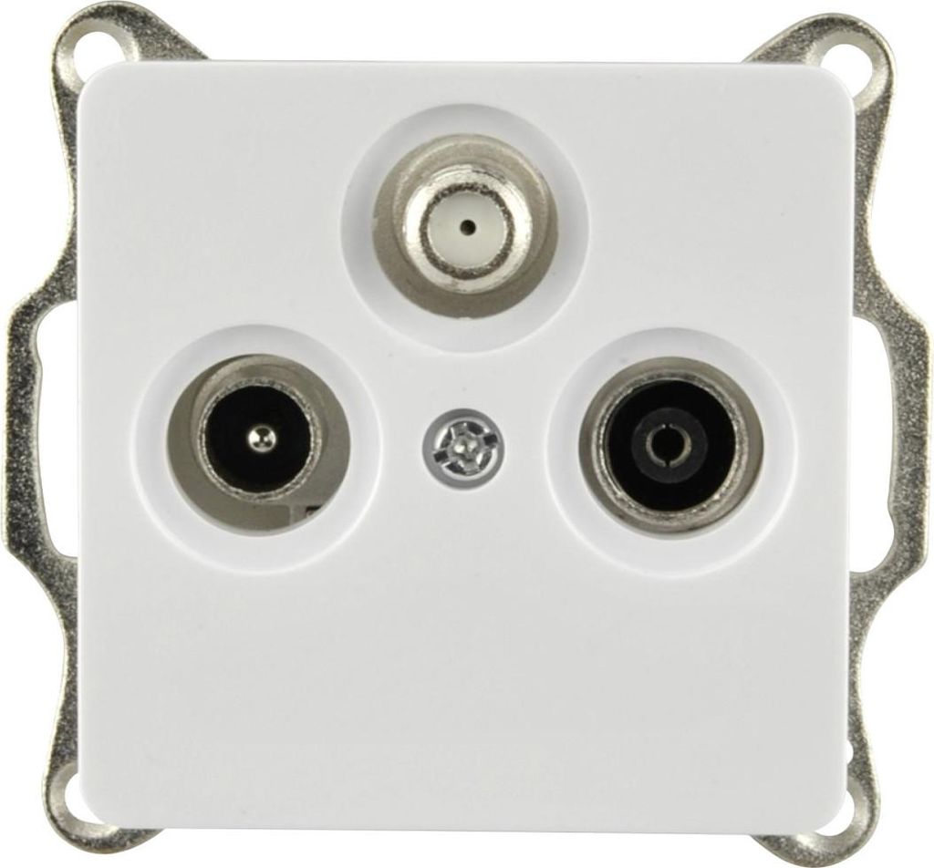 Unitec SAT- Antennensteckdose Genua ultraweiß Produktbild 