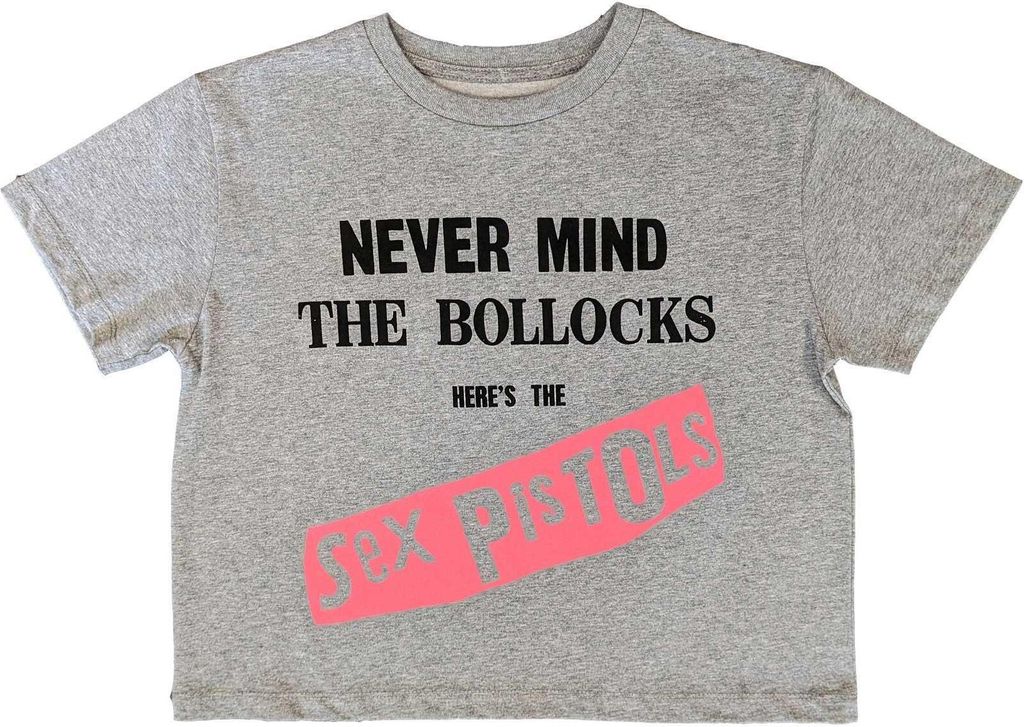 Pistols - "Never Mind The Bollocks" Kurzes Top für Damen RO5590 (XL) (Grau)