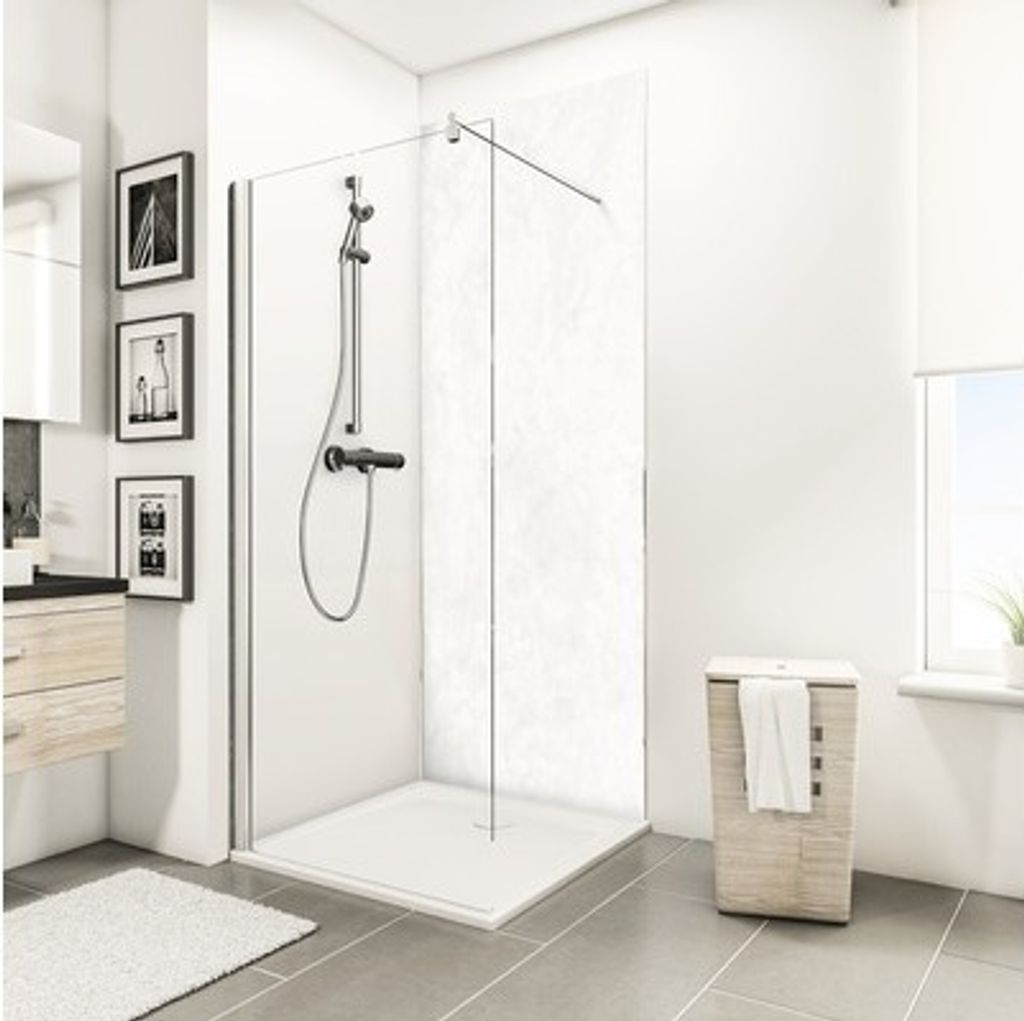 Duschrückwand SCHULTE DecoDesign ExpressPlus Marmoroptik Stein Marmor-hell 255 x 100 cm EP1901025 603