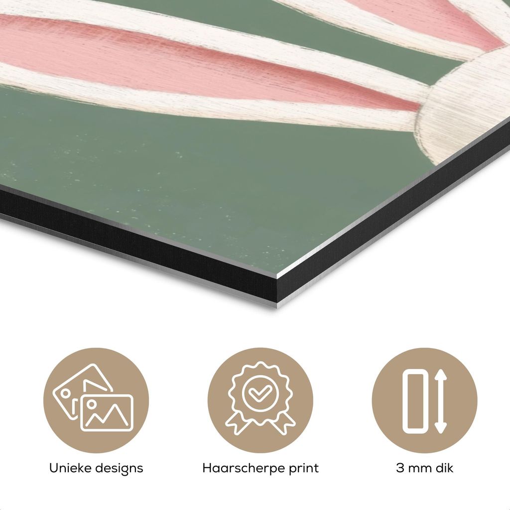 MuchoWow Wanddekoration Metall Metallbild Wandkunst 20x40 cm Hasen - Ohren - Rosa MuchoWow Aluminium Gemälde - Aluminium Gemäldes